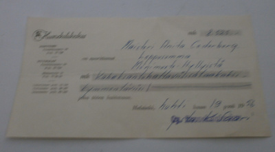 1956, Helsinki, Huonekalukeskus - kuitti Monimuoto-hyllyistä