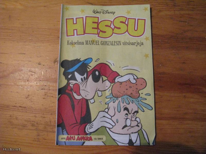 Hessu Liite Aku Ankka 13/2002 vitsisarjoja