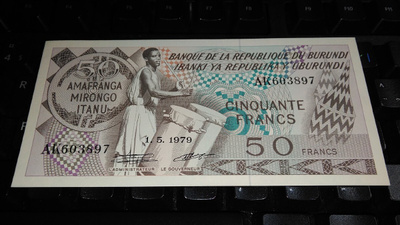 Burundi 50 francs 1979 P28 UNC