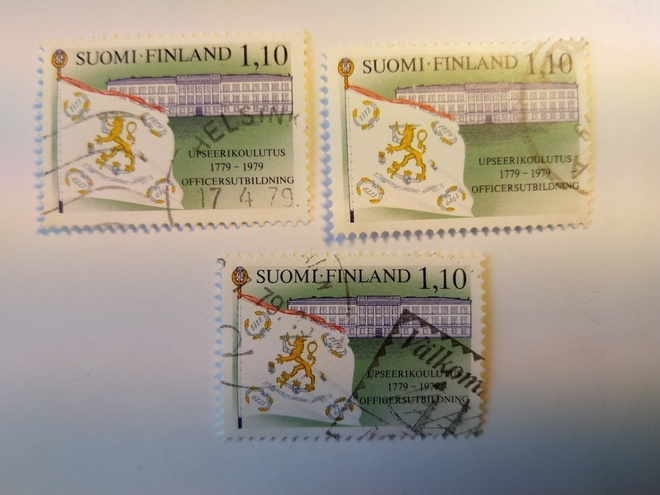 Postimerkki upseerikoulutus 1779 - 1979