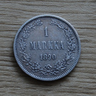 1 Markka 1890 Aleksanteri III Hopeaa - pikkukuva 1