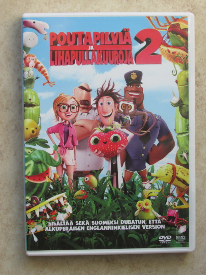 Poutapilviä ja lihapullakuuroja 2, DVD.