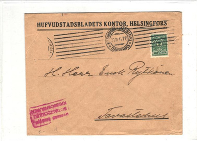 FIRMAKORTTI HELSINKI +SOTASENSUURILEIMA