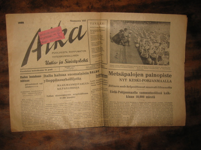 Aikakauslehti  Aika  13.7.1933
