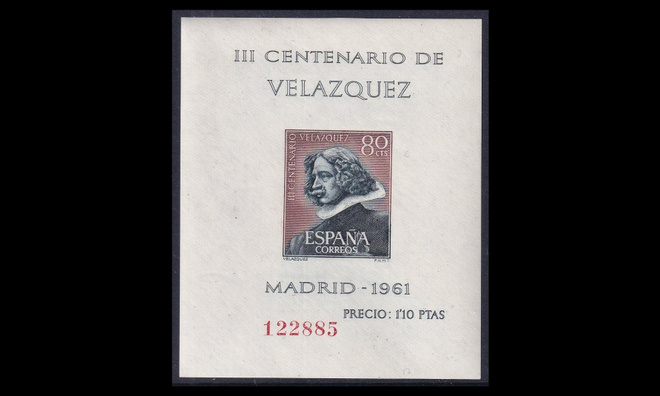Espanja 1239BL15 ** Taidemaalari Velázquez (1961)