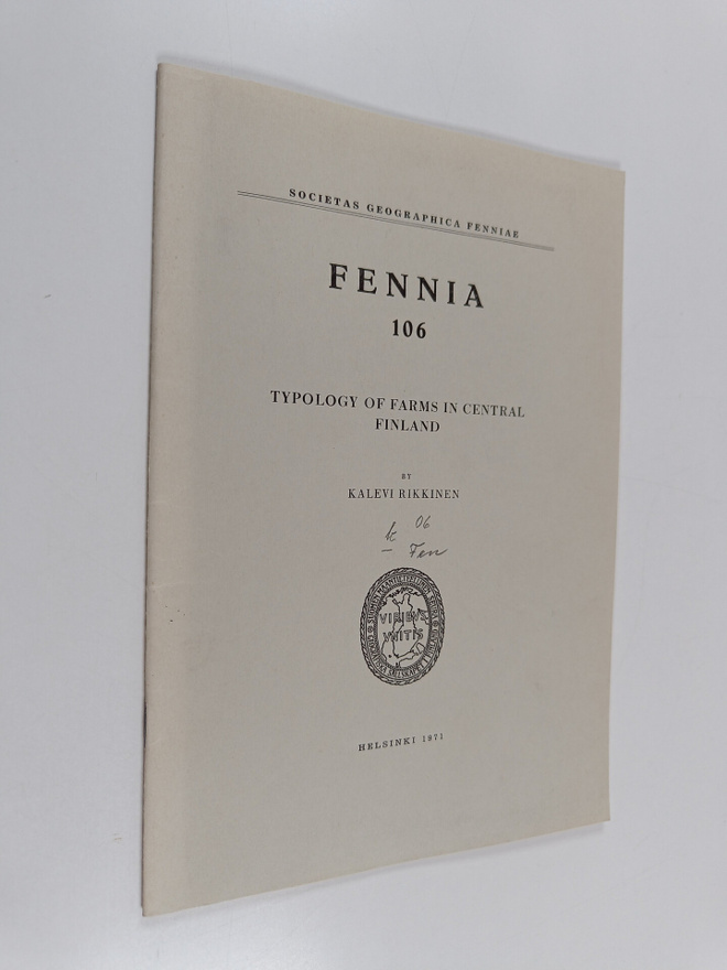Kalevi Rikkinen : Typology of farms in central Finland