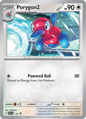 Porygon2 SVP 138 - Black Star Promo - NM/M