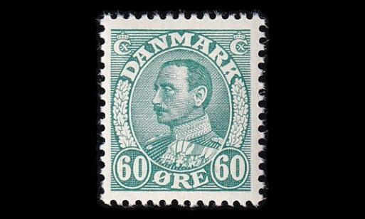 Tanska 211 ** Christian X 60 öre (1934)