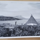 Kipisjärvi, mies ja kota rannalla, SMY nro 1614. vkpk, ei p. - pikkukuva 1