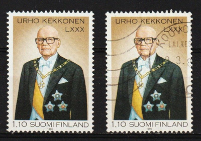 1980 Pres. UKK 80v merkit leimattuna ja leimaamattomana**