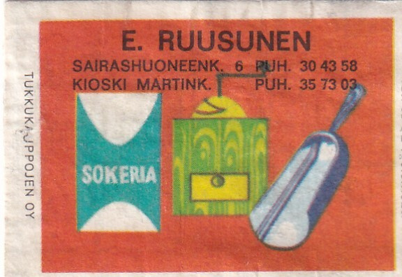 E. Ruusunen, Sairashuoneenk.6. Kioski  Martink,  s108