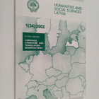 Humanities and social sciences. Latvia 1(34)/2002 - pikkukuva 1