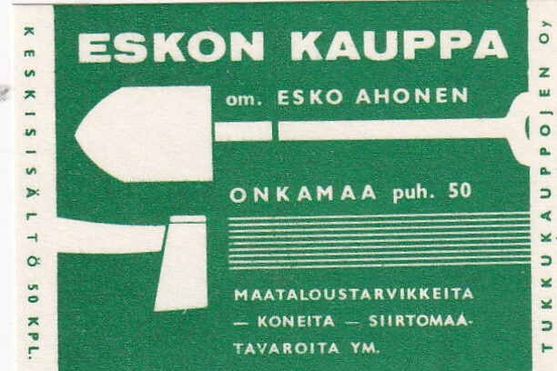 Onkamaa, Eskon Kauppa om. Esko Ahonen .  s59