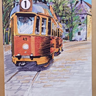 Turku, raitiovaunu 1 + kutsu Turun joukkol. 100 v. 1990 - pikkukuva 1