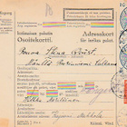 Osoitekortti, vanha v 1931 KAJAANI--MÄNTTÄ, huom POSTIMERKIT - pikkukuva 1