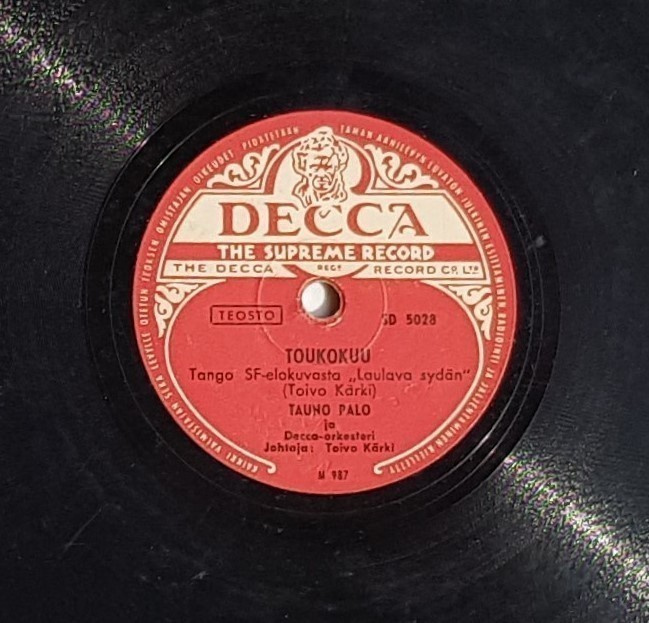 Savikiekko 1948 - Tauno Palo - Toukokuu - Decca SD 5028