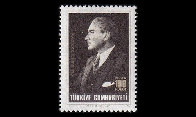 Turkki 2308 ** Kemal Atatürkin kuolema 35v (1973)