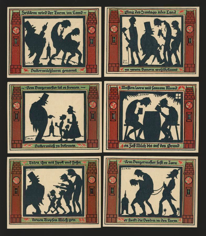 Saksa Notgeld 6 x 50 Pfg, Glauchau 1921