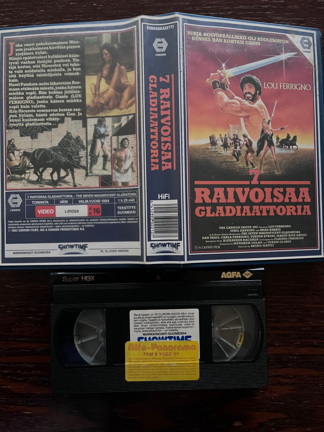 7 Raivoisaa Gladiaattoria VHS