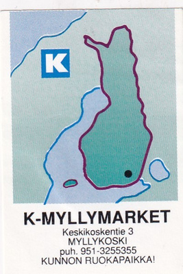 Myllykoski,  K - Myllymarket. Kartta  , Kesko     6/16