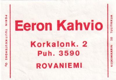 Rovaniemi, Eeron Kahvio  1/12