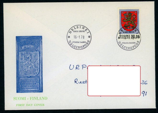 FDC 1978 Yleismerkki 20 mk