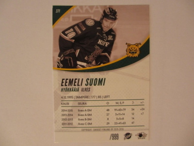 VIRHEKORTTI Eemeli Suomi Ilves Rookie /999
