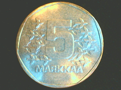 5 MARKKAA 1973 UNC.KL.9. RAHAPAJAN RULLASTA