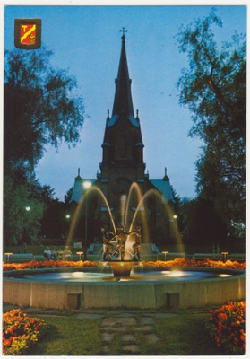 Tampere Aleksanterin kirkko suihkulähde 1981