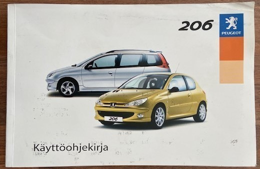 Peugeot 206 käyttöohjekirja