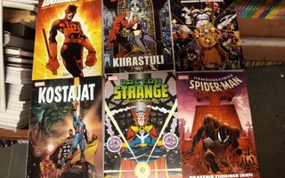 MARVEL uudet 6 albumia + HÄMÄHÄKKIMIES näköislehti 1/1980