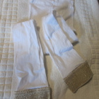 Valkoiset ohuet caprimittaiset Leggingsit koko n. 140 - 150 - pikkukuva 1