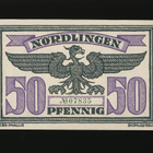 Saksa Notgeld 50 Pfennig, Nördlingen 1.7.1919 - pikkukuva 1
