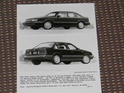 1985 Chrysler Le Baron GTS pressikuva - KUIN UUSI