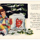 LAPSET / Peittoon kääriytynyt lapsi istuu oksalla. 1910-l. - pikkukuva 2