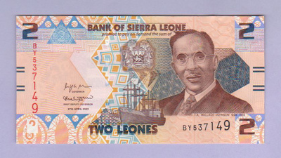 Sierra Leone 2 Leones v.2022 UNC P-New