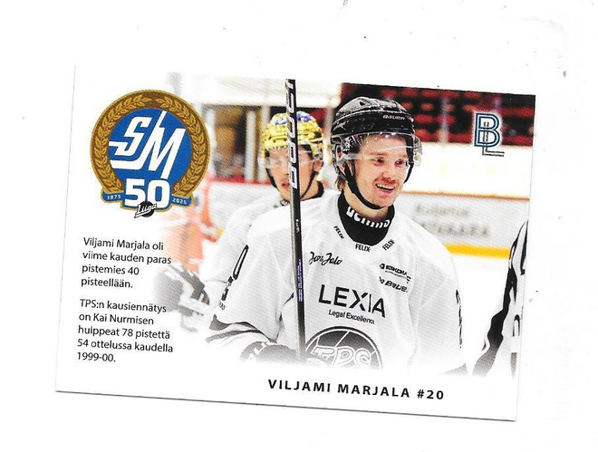 2024-25 BlueLine MatchCard #4/6 Viljami Marjala  TPS