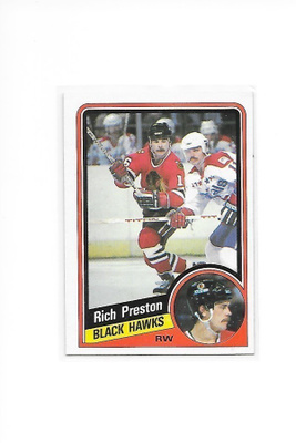 1984-85 Topps #34 Rich Preston Chicago Blackhawks