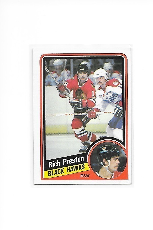 1984-85 Topps #34 Rich Preston Chicago Blackhawks