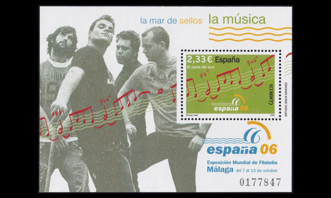 Espanja 4168BL155 ** Postimerkkinäyttely musiikki (2006)