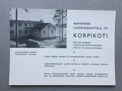 Paikkakuntakortti  Korpikoti Pello