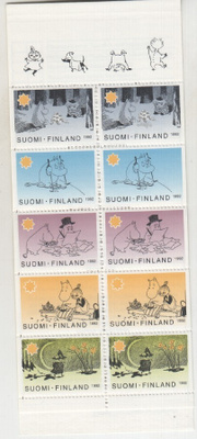 1992 Muumi aiheinen joulumerkkien vihko