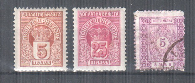 Montenegro ja serbia lunastusmerkkejä