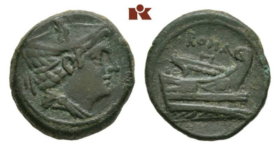 ANCIENT / ROME (I): REPUBLIC / Æ Semuncia 217-215 BC