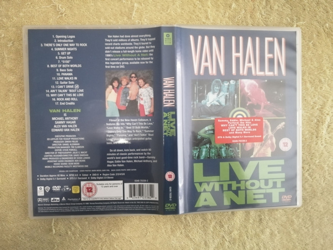 VAN HALEN - Live Without A Net DVD
