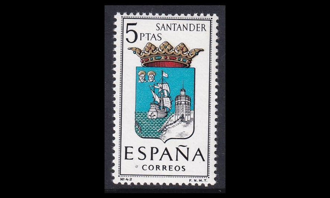 Espanja 1555 ** Vaakuna Santander (1965)