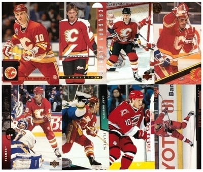 8 x GARY ROBERTS Flames Hurricanes