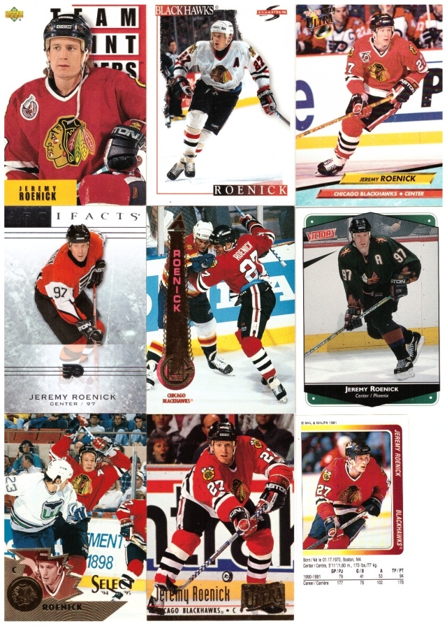 9 x JEREMY ROENICK  Chicago Blackhawks