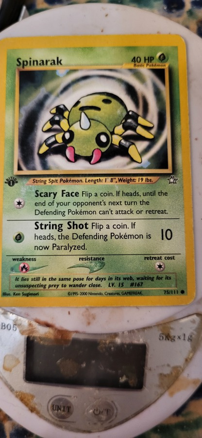 Spinarak [1st Edition] #75 Pokemon Neo Genesis card
