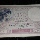 France Ranska 5 Francs 1940 VF - pikkukuva 1